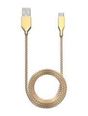 AmpSentrix Infinity 6 ft USB-C to USB-A Cable (Gold)