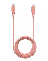 AmpSentrix Infinity 6 ft USB-C to Lightning Cable (Non-MFI) (Pink)